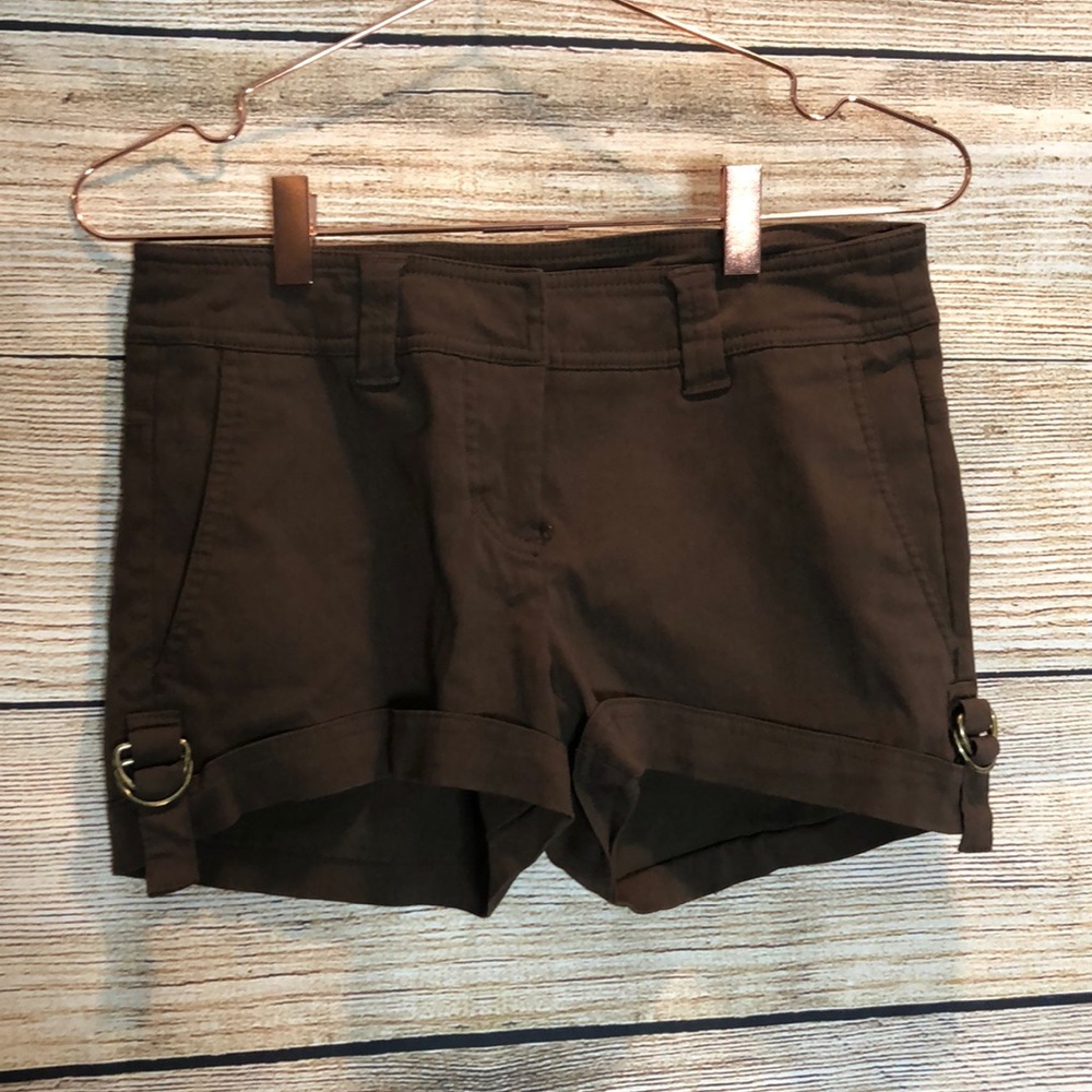 Brown shorts. Cute on